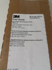 3M 7652-S-4-1/0 Cold Shrink QT-III Termination Kit, CN & JCN Cable, 5-25/28 Kv