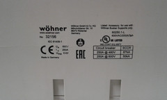 Wohner 32156 Busbar Adapter 250A 3 Pole – New NIB