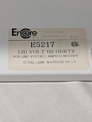 Encore Ceiling Light 120 Volt 60 Hertz 26″ Long 9″ Wide E5217