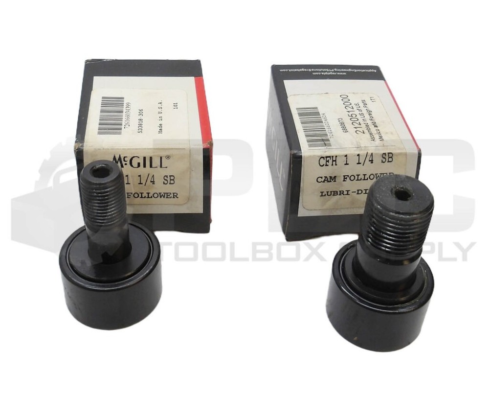 LOT OF 2 NEW MCGILL CFH 1 1/4 SB CAM FOLLOWER 1-1/4″ *READ*