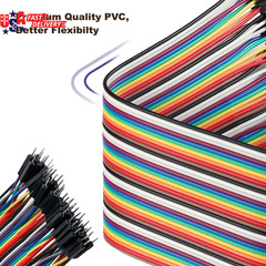 120Pcs Multicolored Dupont Wire 40Pin M/F, 40Pin M/M, 40Pin F/F Breadboard Jumpe