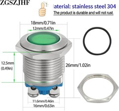 16mm 12V 24V LED Indicator Light, Frosted Surface, Waterproof Screw Terminal