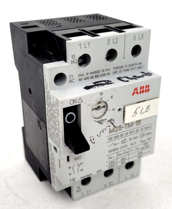 M25-TM-16 ABB 16 FLA 600 VAC Circuit Breaker – Next Day Option
