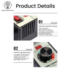 4000W Electronic Voltage Regulator Stepless AC Motor Speed Controller 110V/220V