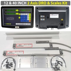 12″&40″ TTL Linear Scales 2Axis Digital Readout Kit DRO Display Bridgeport Mill