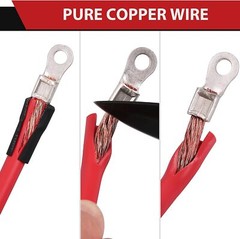 2PCS 8 AWG Gauge Copper Battery Cable Power Wire Car Marine Inverter RV Solar