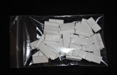 LOT OF FIFTY (50) ALUMINA CERAMIC DOUBLE SAMPLE PANS No.: 391
