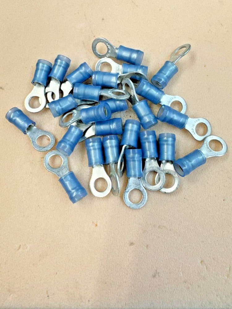 Tyco 36160 100pcs Ring Terminal Connector 10 Stud Circular 14-16 AWG Crimp