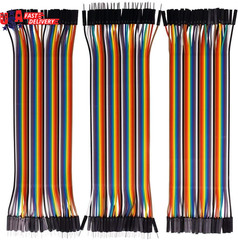 120Pcs Multicolored Dupont Wire 40Pin M/F, 40Pin M/M, 40Pin F/F Breadboard Jumpe