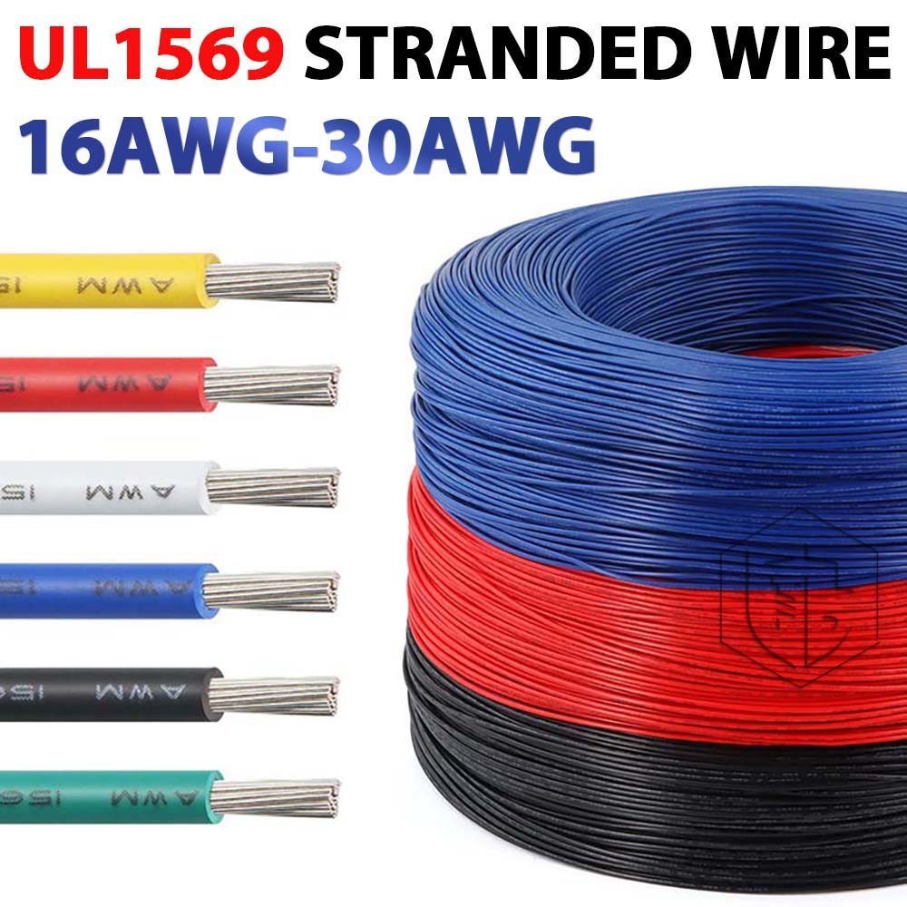 UL1569 Single Core Shielded Cable 16/18/20/22/24/26/30AWG Tinned Copper Wire