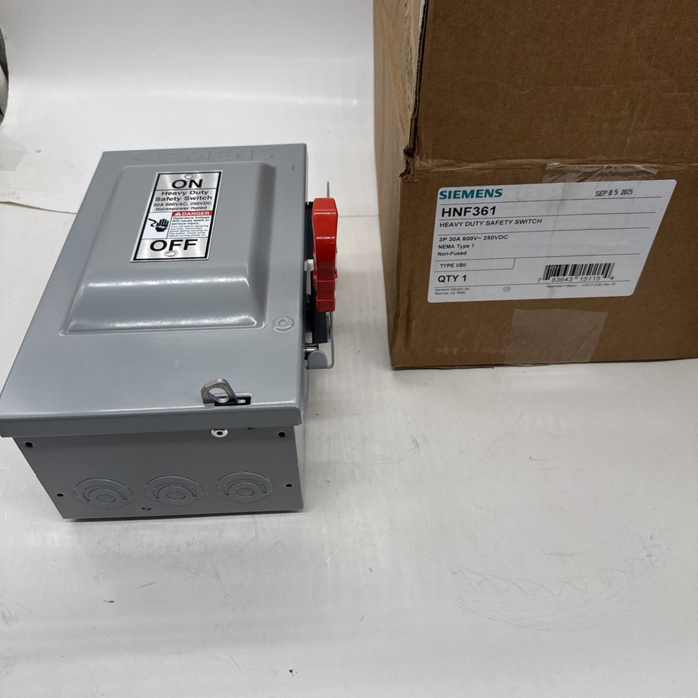 *FREE SHIPPING* Siemens HNF361 Non Fused Heavy Duty Safety Switch 3P, 30A, 600V