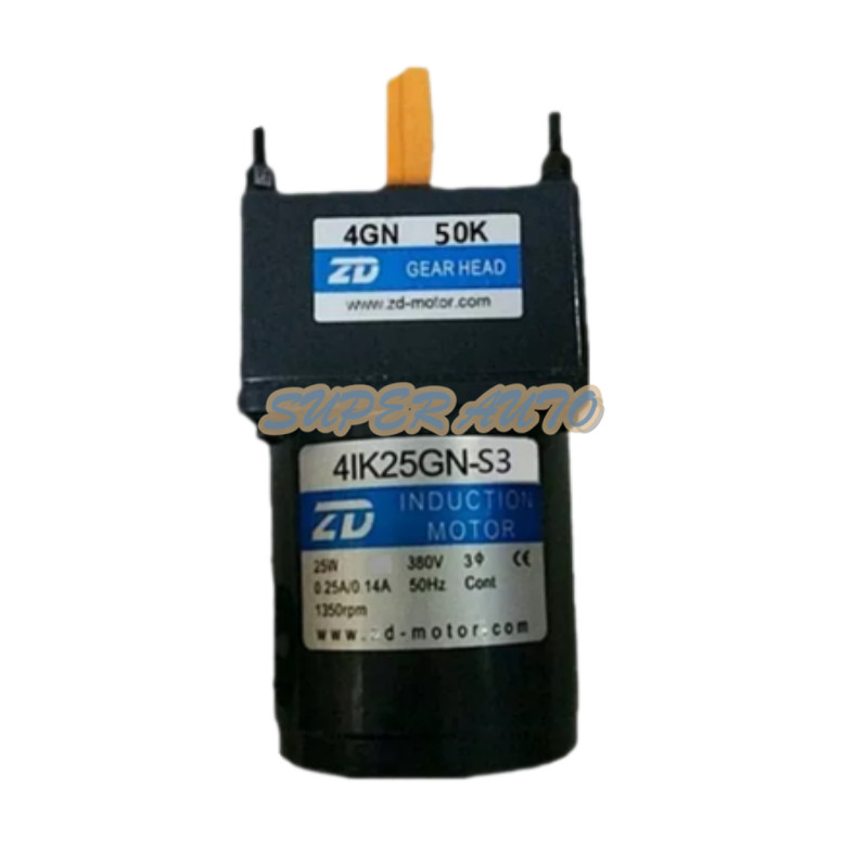 1PCS NEW 25W three-phase horizontal motor 4IK25GN-S3T 4GN50K reducer 3-18 ratio