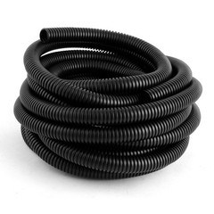 6.2 M 17 x 20 mm Plastic Corrugated Conduit Tube for Garden,Office Black