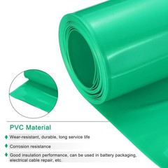 Battery Wrap Heat Shrink Tubing 102mm Dia 160mm Flat 8 Feet Green