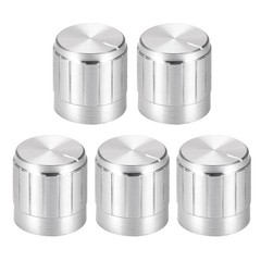 5pcs Potentiometer Knob Siver Tone Rotary Knob 17mmx17mm Volume Control Knob