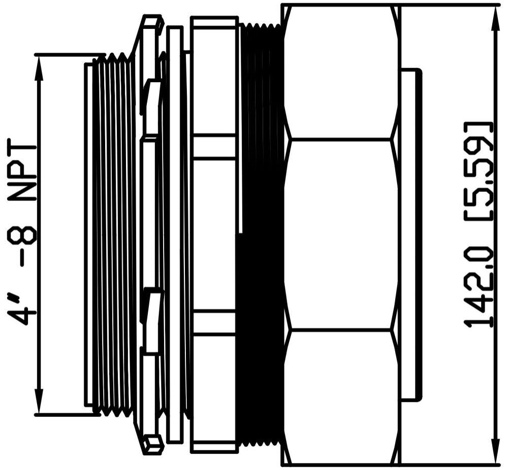 Garvin Industries DS-LTC-400, 4″, Steel, Straight, Liquid Tight Connector, 1 pc