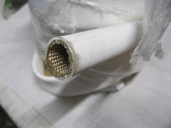 25ft Delfingen Nu-Sleeve Coated Braided Sleeving T117-FR 4 A WH 3/4″ 200°C