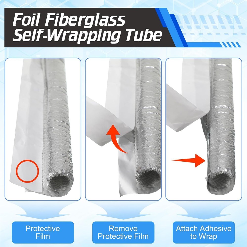 Self Adhesive Aluminum Heat Reflective Sleeve Protection for Hoses Wire Harnesse