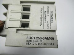 SIEMENS 8US1 250-5AM00 BUSBAR ADAPTER LOT OF 2 UNMP