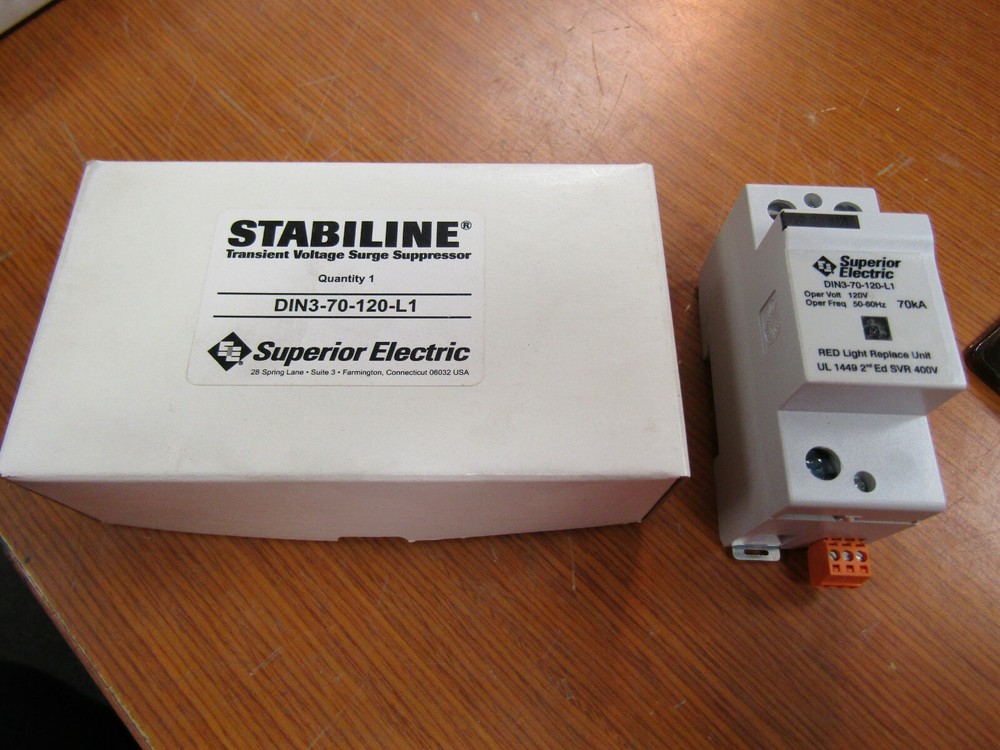 👀 NEW SUPERIOR STABILINE TRANSIENT VOLTAGE SURGE SUPPRESSOR DIN3-70-120-L1