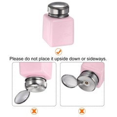 Solvent Alcohol Dispenser 120ml Push Down Liquid Dispenser Pump, Pink