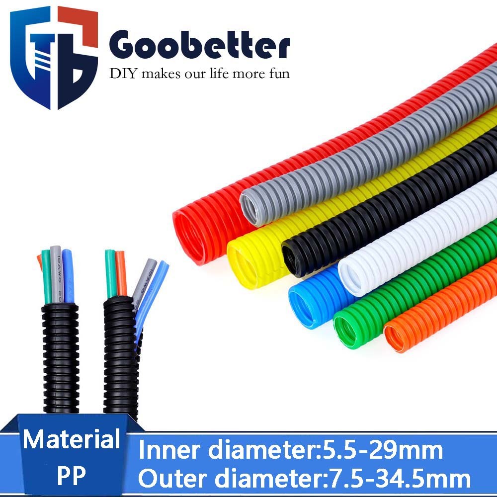 Polypropylene Corrugated Hose Cable Protection Tube Cable Tidy Sleeving Tubing