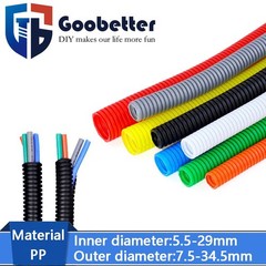 Polypropylene Corrugated Hose Cable Protection Tube Cable Tidy Sleeving Tubing
