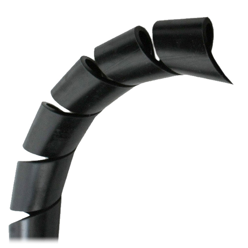 Pacer 1 in. Spiral Wrap, Black, 100 ft. Roll