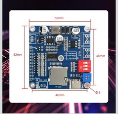 20W Voice Playback Module, TF Card 32GB Sound Board USB Downloadable MP3…
