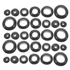 260 Pcs Black Rubber Wire Grommets Assortment Electrical Wiring Kit
