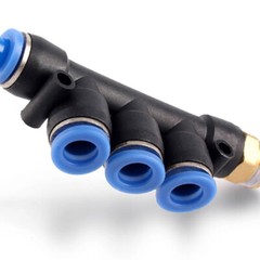 Thread Pneumatic 5 WAY Push In Fitting Connector Air Hose Tube 4mm 6mm 8mm 10mm