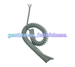 9 Core 26AWG Coiled Cord Gray Spiral Retractable Cable 2 Individually Shielded