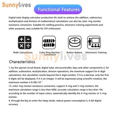 LED Digital Tube Display Calculator Electronic DIY Kit Soldering Practice Parts