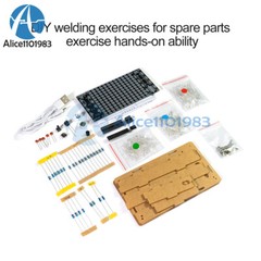 LED Music Spectrum DIY Kit Voice Control Dynamic Dot Matrix Spectrum Screen 5V