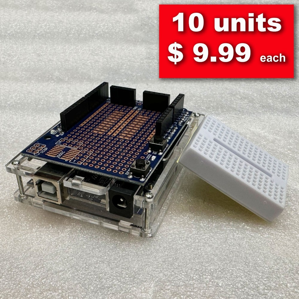 CH340 ATmega 328P R3 Board Compatible with Arduino UNO IDE + Case + Shield