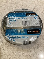 Cerrowire 100 ft 18/5 Black Solid Copper Sprinkler Wire for Lawn Irrigation