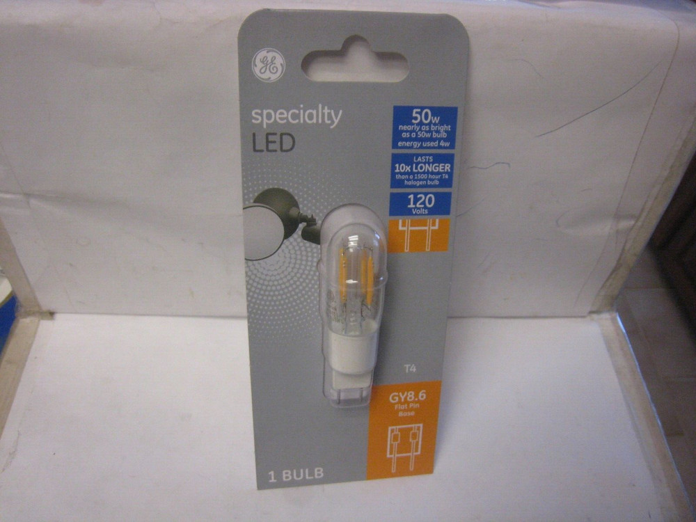 GE General Electric LED Light Bulb 4 Watt GY8.6 Pin Base 400 Lumens 93129029 50W