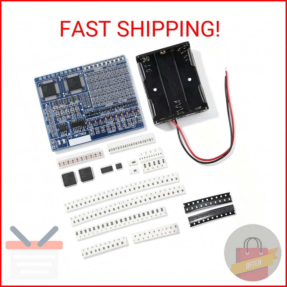 ISolderStore SMD/SMT Components Practice Board – Electronic Project Kits DIY Sol