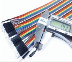 DuPont 2.54 40P Rainbow Cable Ribbon Female to Female/Male 10-100CM Jumper Wire