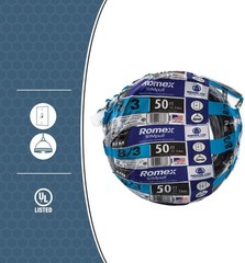 Southwire 63949232 8/3 Romex Type Nm-B W/g Non-Metallic Wire, 50 ft, Black