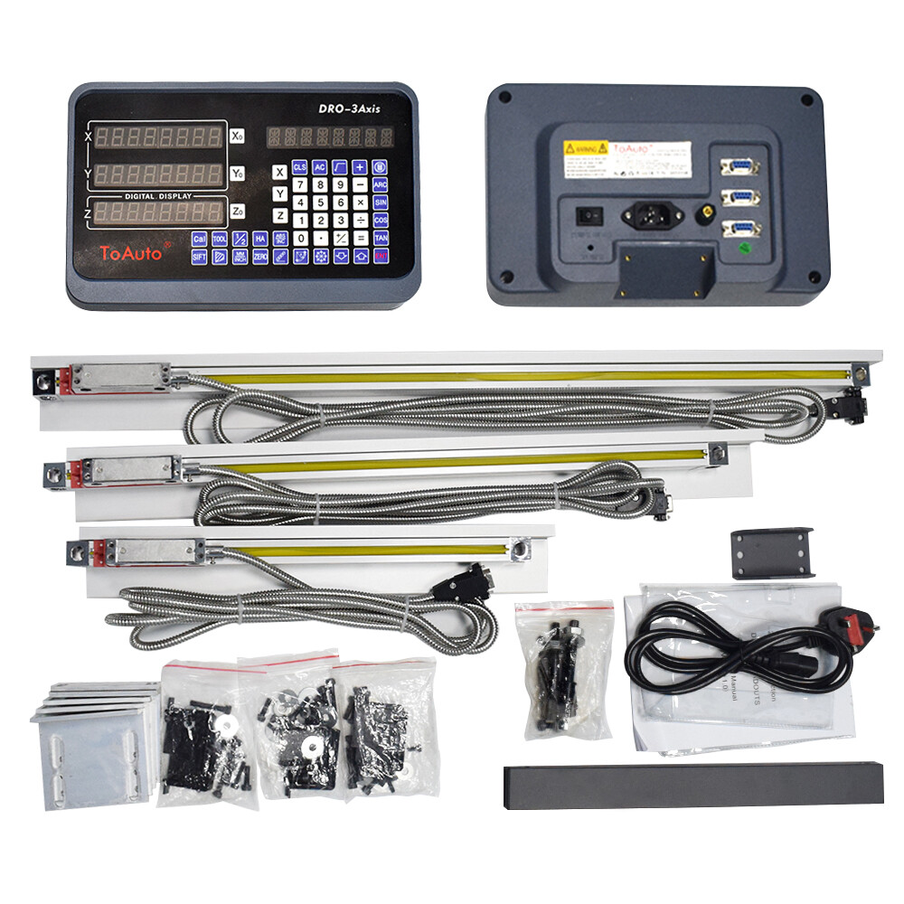 ToAuto 18″ 20″ 40″ Linear Scale 3Axis Digital Readout DRO Display Mill Kit, US