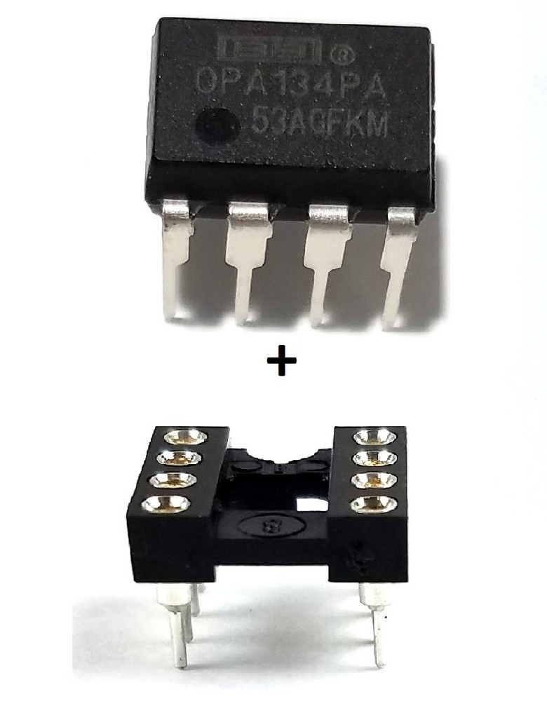 10PCS Burr Brown OPA134PA OPA134 + Sockets – Mono HiFi Audio OpAmp – New IC