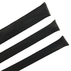 Expandable Braided Cable Tidy Sleeving Wire Harness Flexible Black Polyester PET