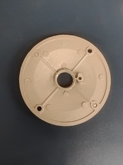 (10) Red Dot Round Aluminum Lampholder Cover 4-1/8″ Diameter, 1/2″ Single Hole