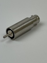 SHV-5 Coaxial Feedthrough, 1 Pin, Grounded Shield, 0.495″ Dia SS Weld Adapter