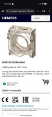 Siemens 3SU1950-0DV80-0AA0 Locking device with cover