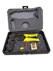AMP 220190-1 Coax Crimping Tool Yellow Handles W/ Xcelite Cable Stripper Set