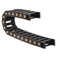 Drag Chain Cable Carrier Open Type with End Connector R100 35X100mm 1M Plastic