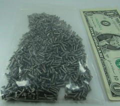 500 #2-56 x 3/8″ Flat Head Slotted Miniature Machine Screws, Zinc Plated Steel