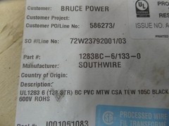 Southwire 1283BC-6/133-0 133 Str Bc Pvc Mtw Csa Tew Black Wire 1000ft 600v-ac